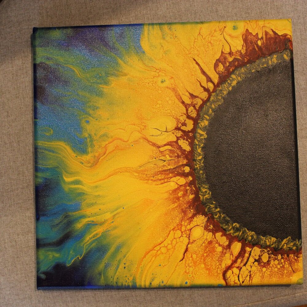 Original Acrylic Sunflower Painting 10x10